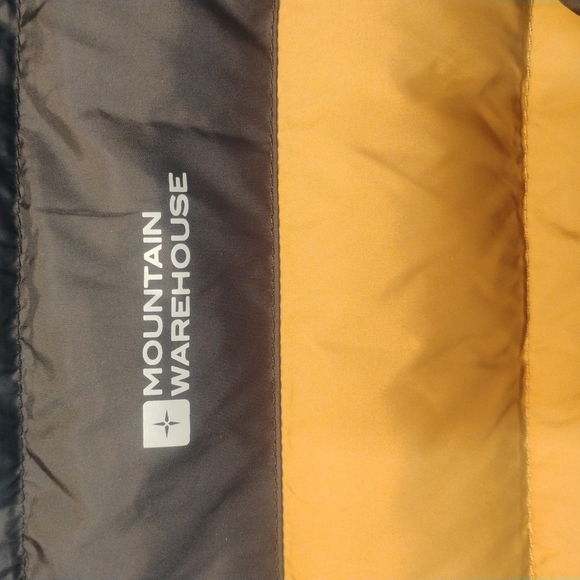 Mountain Warehouse Men’s Hooded Puffer Ski Jacket L Fit Black/Yellow Waterproof - Picture 3 of 10